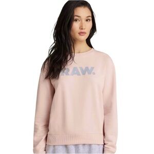 G-Star Raw Blush Pink Crew Neck Sweater Small